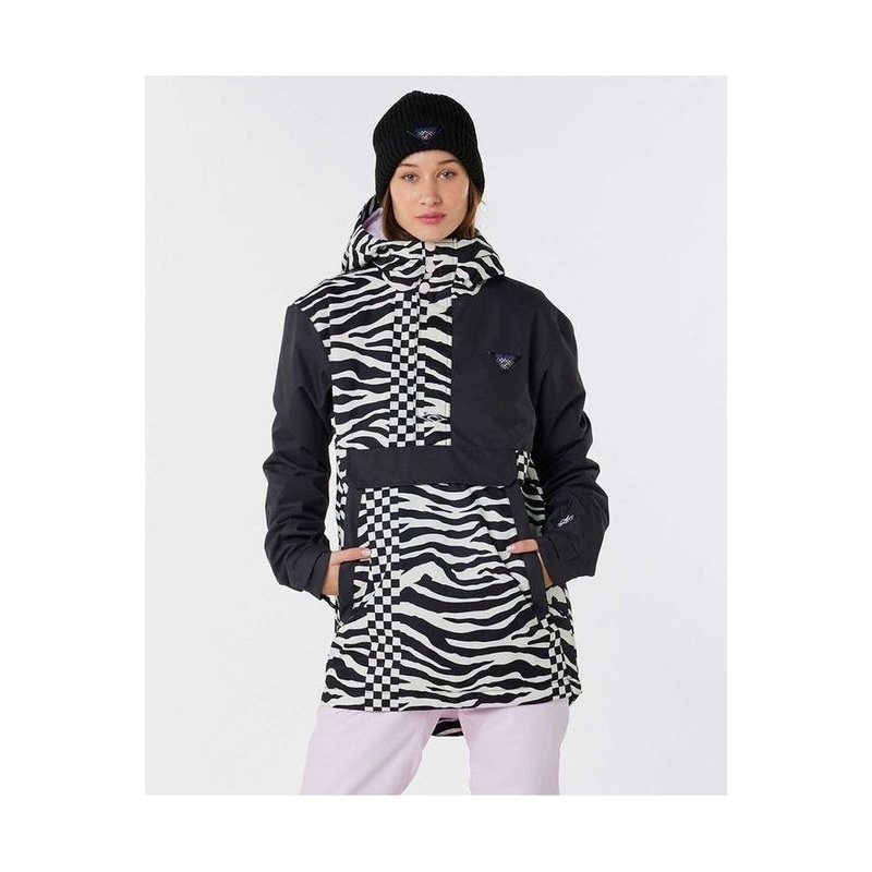 Rip Curl Rider Anorak Snow Jacket 10K 10K Washed Black