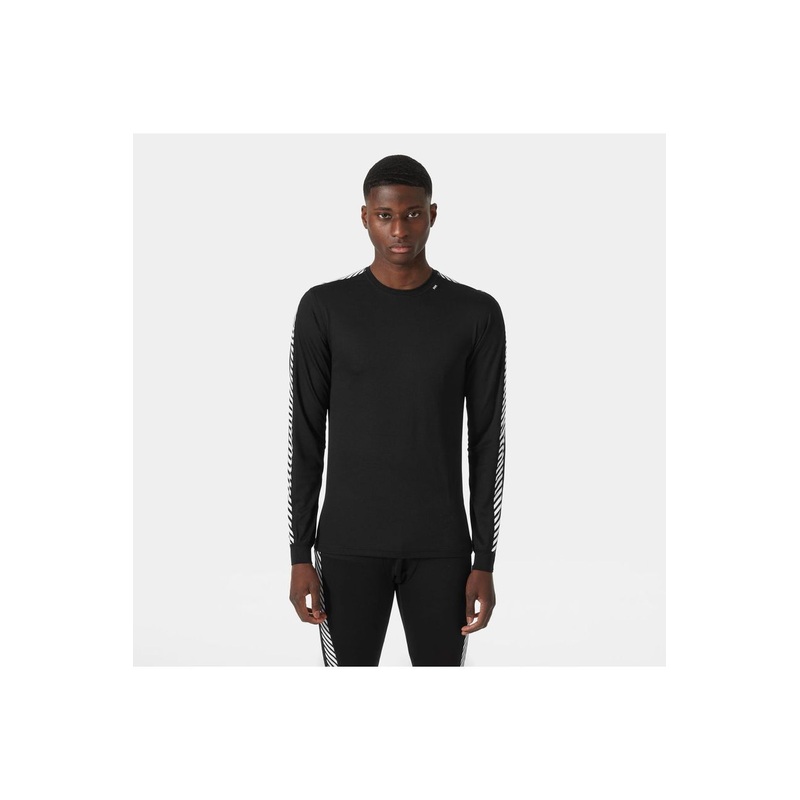 Helly Hansen Lifa Stripe Crew Base Layer Black