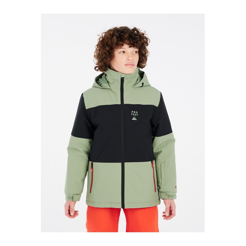 Protest Prtdecks Junior Snowjacket Marl Green