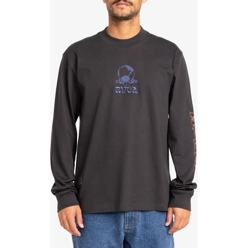 Rvca Sorched Lands Long Sleeve T-Shirt Washed Black