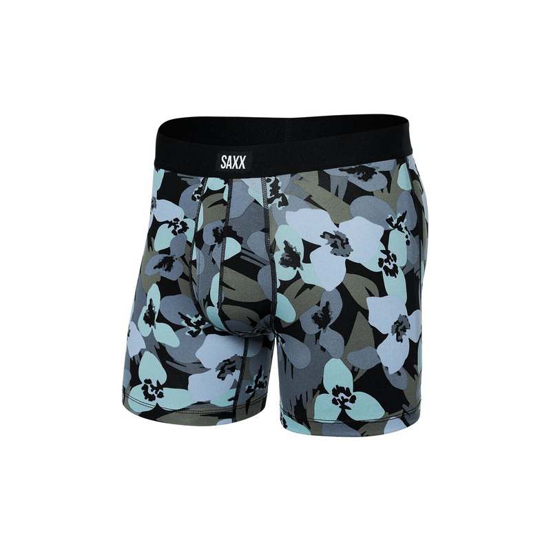 Saxx Daytripper Boxer Brief Fly Camo Flowers-Blue Fog