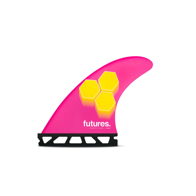 Futures AM3 Honeycomb Fins Pink/Yellow