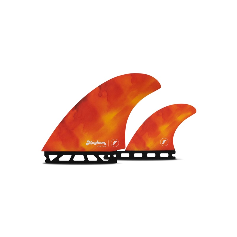 Futures Mayhem Evil Twin + 1 Honeycomb Fin Red/Orange