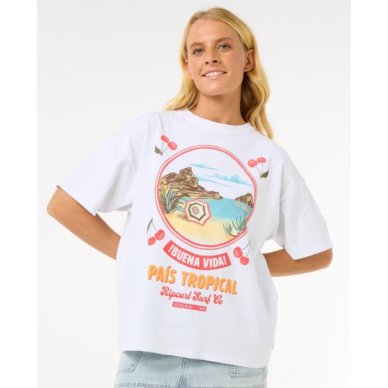 Rip Curl Cove Heritage T-Shirt Optical White