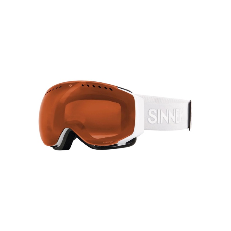 Sinner Emerald Goggles Matte White Orange