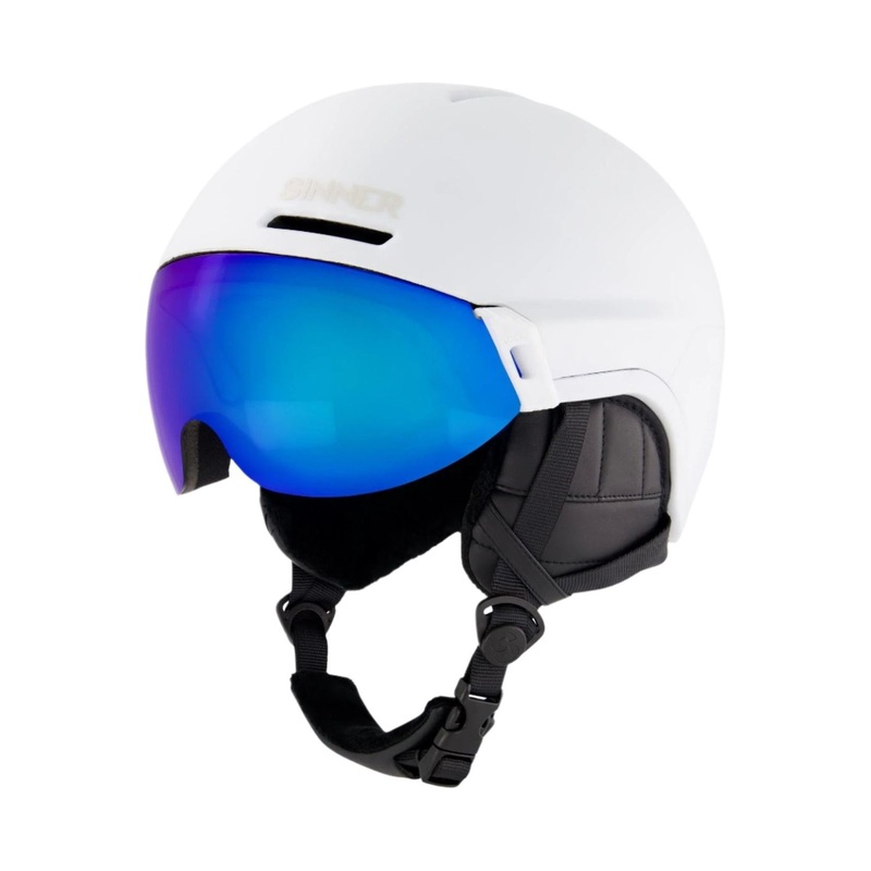 Sinner Montblanc Visor Helmet Matte White Blue