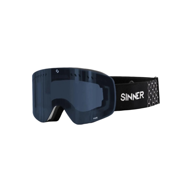 Sinner Pine Goggles Matte Black Blue Mirror Lens
