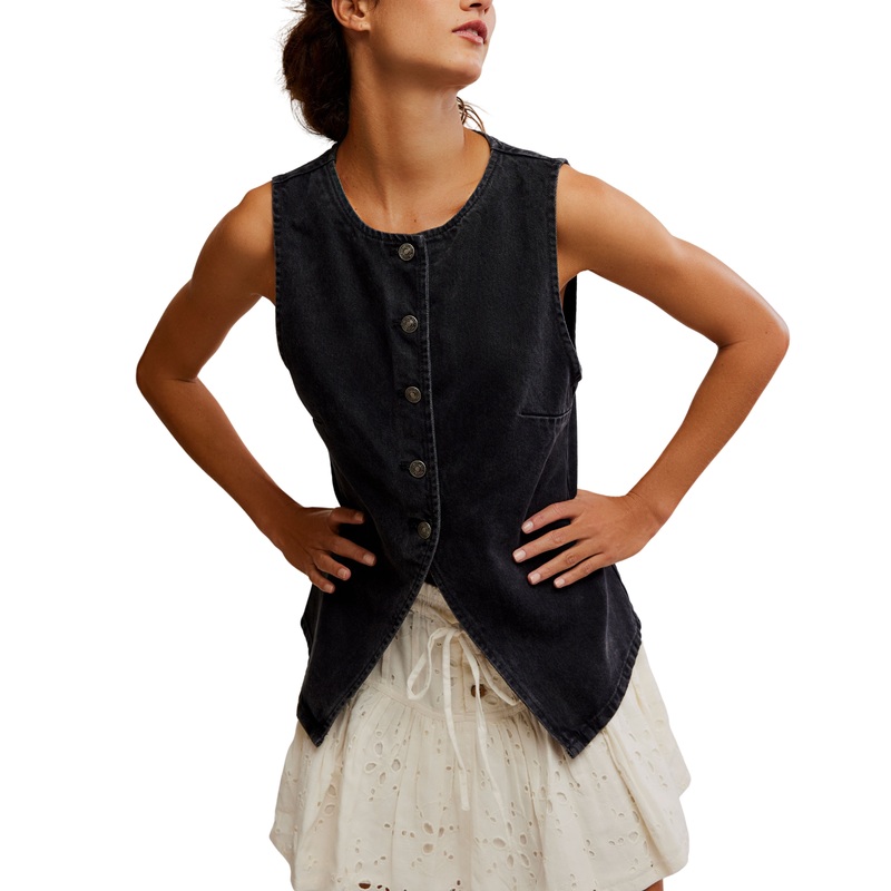 Free people Aimee Vest Black
