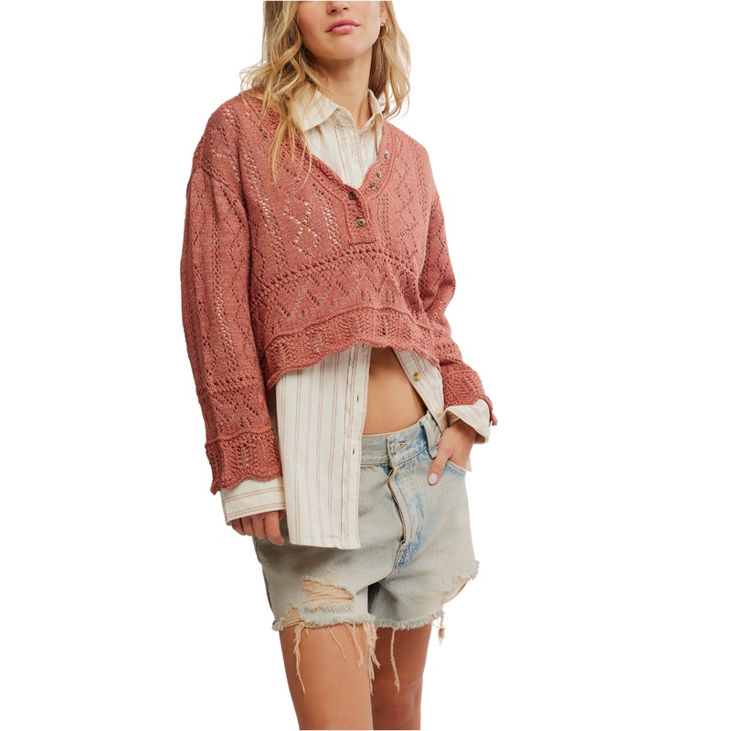 Free people Charlotte Sweater Brown