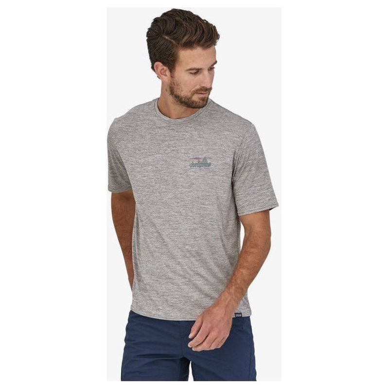 Patagonia Men’s Cap Cool Daily Graphic T-Shirt ’73 Skyline: Feather Grey