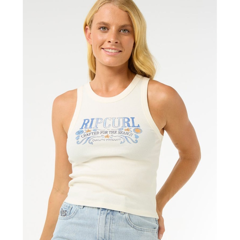 Rip Curl Luna Ribbed Tank Bone