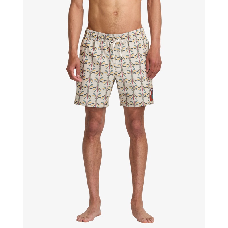 RVCA La Eye Floral Elastic 17 Boardshort Light Khaki