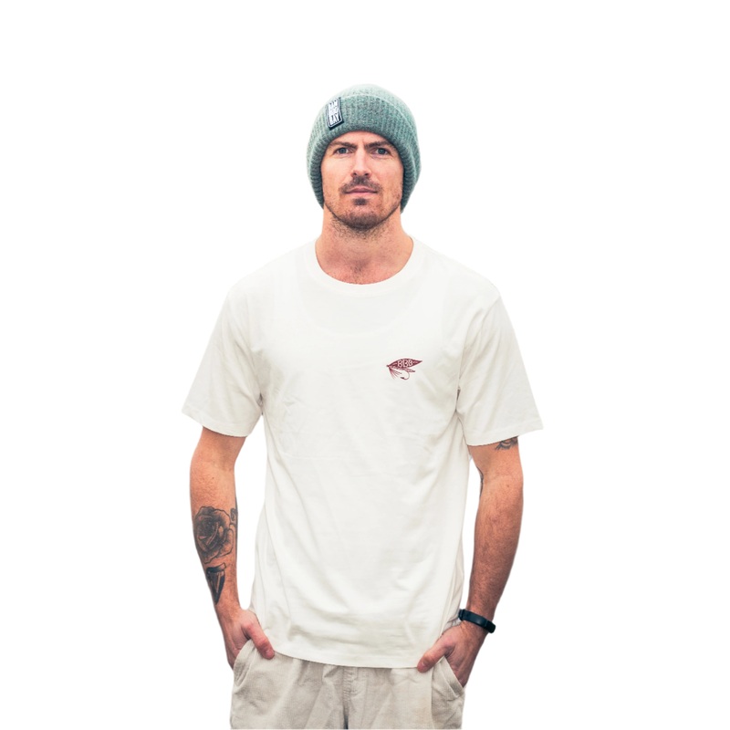 BamBooBay Fly Fisherman T-Shirt Faded White