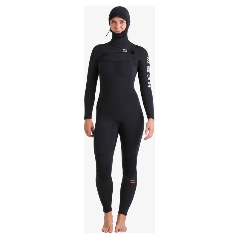Billabong 5/4 Synergy Natural Chest Zip Hooded Wetsuit Night Fall