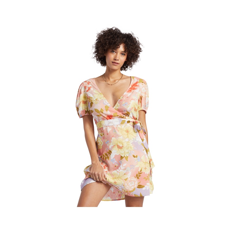 Billabong Hot Tropics Mini Dress Sweet Peach
