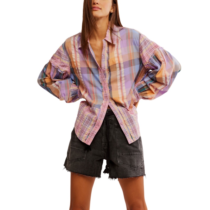 Free people Madras Dreams Top Pink