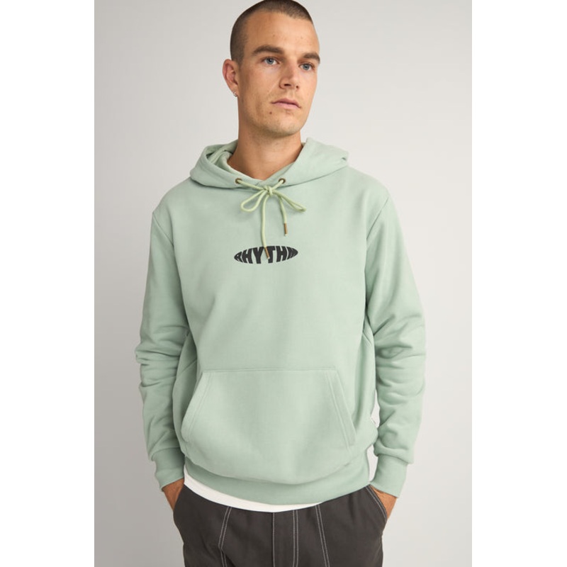 Rhythm Contrast Stitch Hood Mint