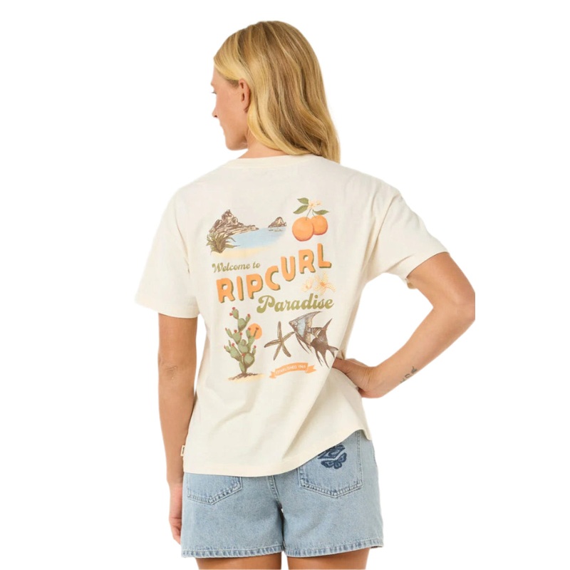 Rip Curl Cala Vadella Relaxed T-Shirt Bone
