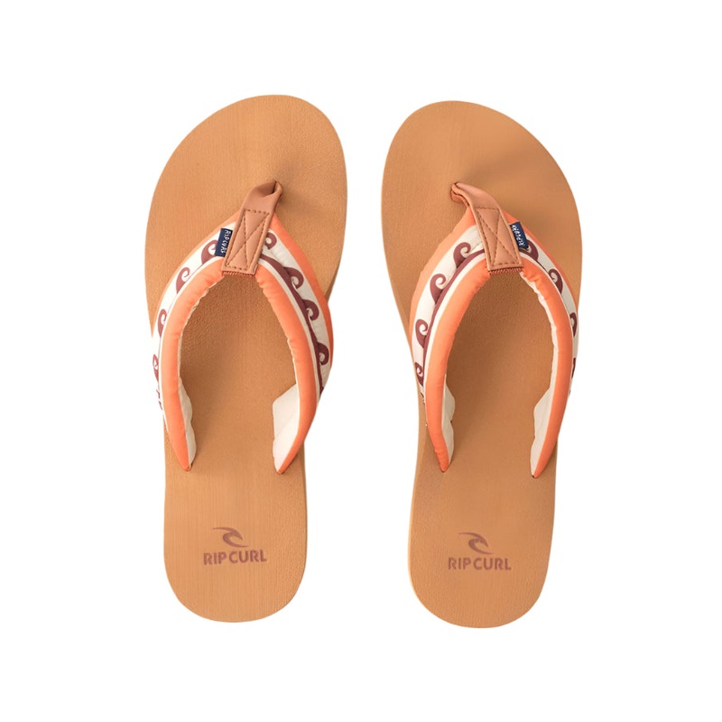 Rip Curl Freedom Plush Bloom Open Toe Flip Flop Brown