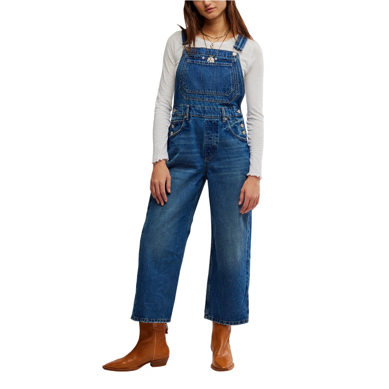 Free people Deep Trance Overall Blue