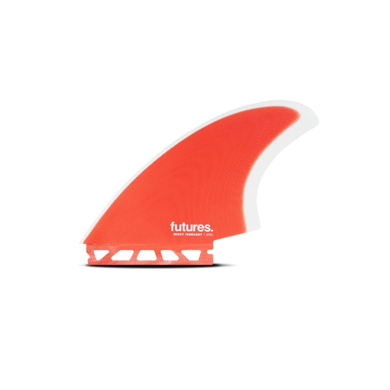 Futures Mikey February Keel Fiberglass Fins Red/Grey