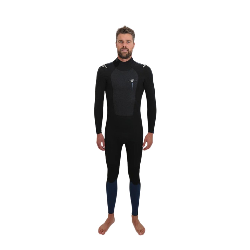 Tiki Mens Tech 5/4/3 GBS Wetsuit – Back Zip – Black/Blue