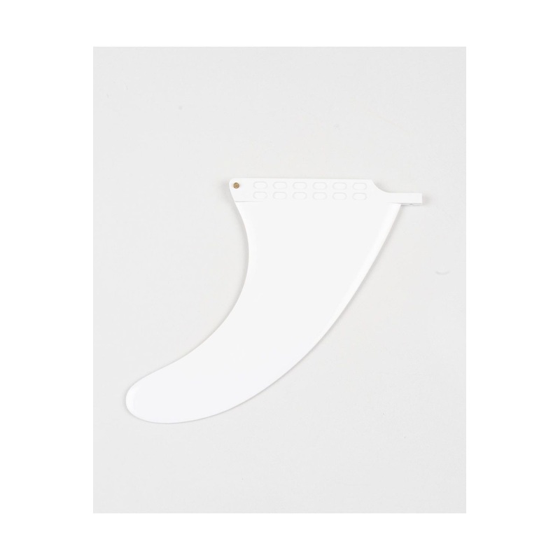 8″ Single Fin – White (+ Screw & Plate)
