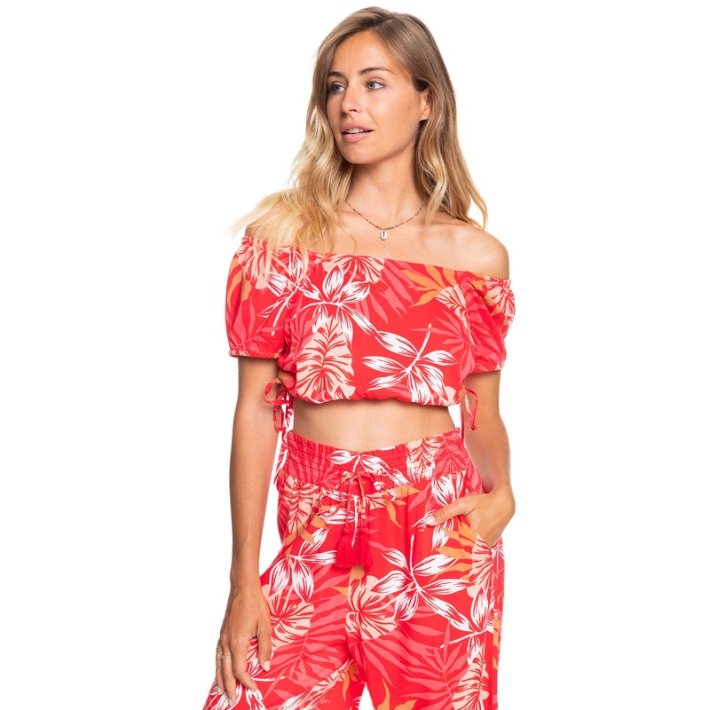 Roxy Dear Amor Short Sleeve Crop Top