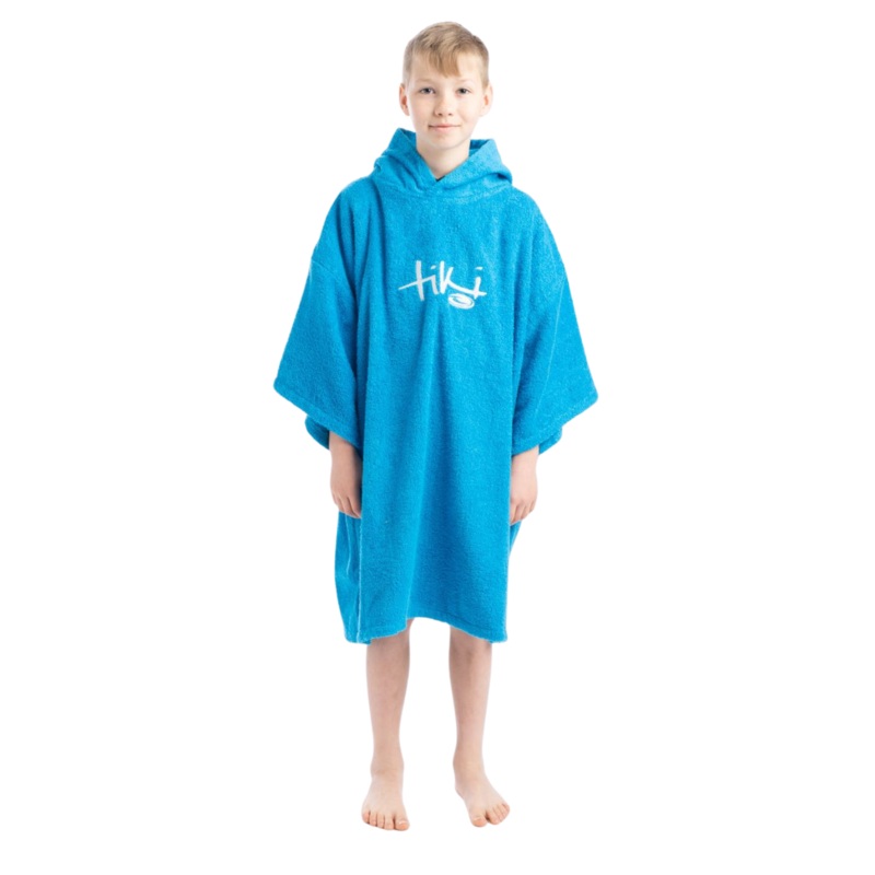 Tiki Junior Hooded Change Robe Blue