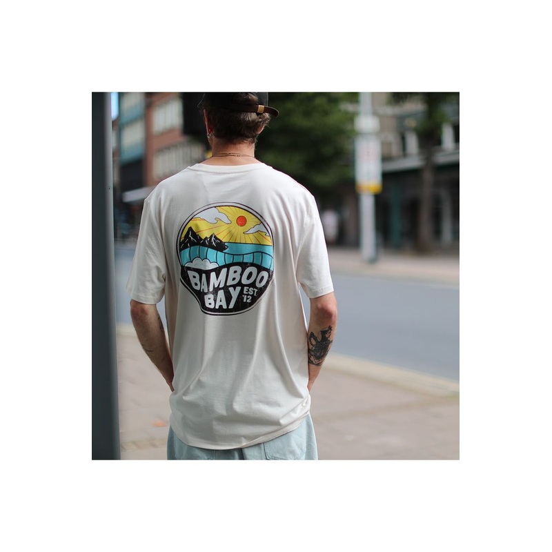 BamBooBay Mnt Badge Vintage T-Shirt White