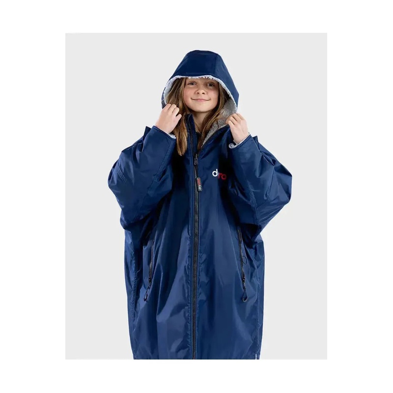 Dryrobe Advance Kids Long Sleeve Navy Blue Grey