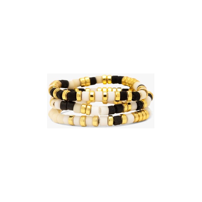 Pura Vida Mixed SB Gold Str Ring  Monochrome