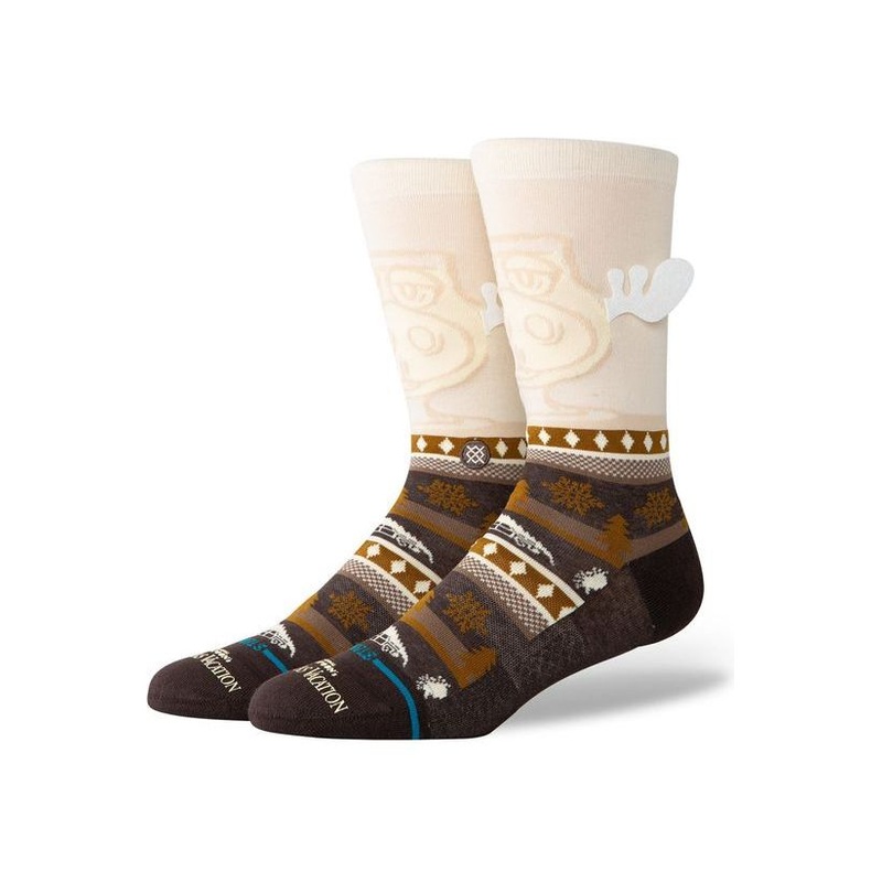 Stance Have Some Eggnog Crew Socks Dark Brown