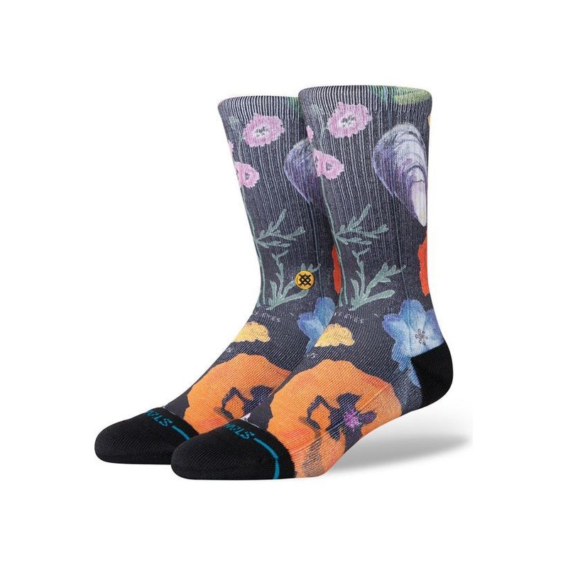 Stance Lucias Floral Crew Socks Black