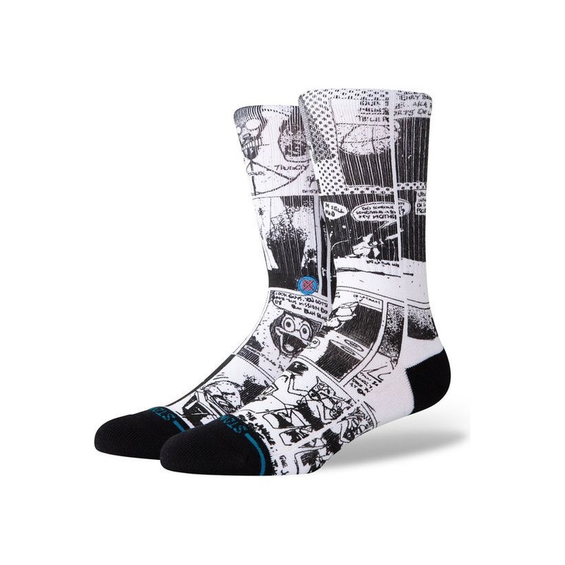 Stance The Sleeve Crew Socks Black White