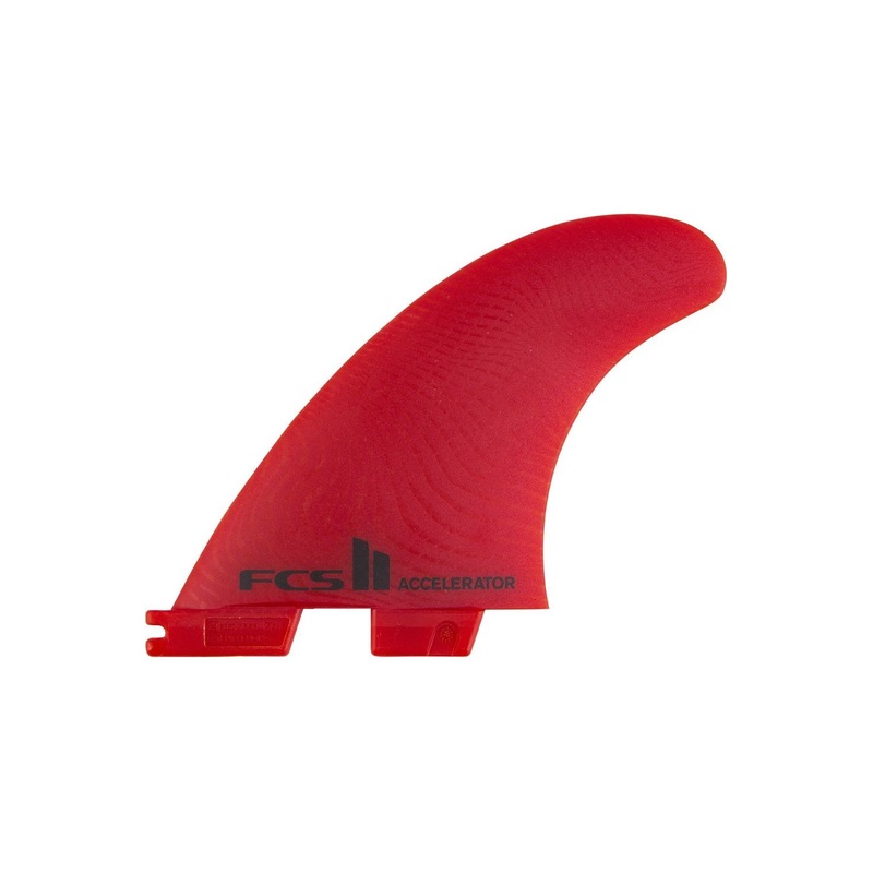 FCS II Accelerator Neo Glass Large Red Tri Fins