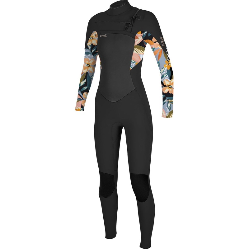 O’Neill Epic Women’s 3/2 Wetsuit With Chest Zip In Black & Demiflor