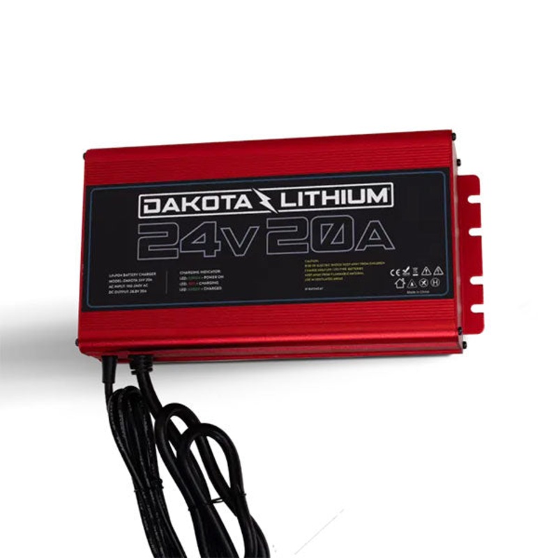 Dakota Lithium Ultra Fast 24V 20A Waterproof LiFePO4 Onboard Battery Charger