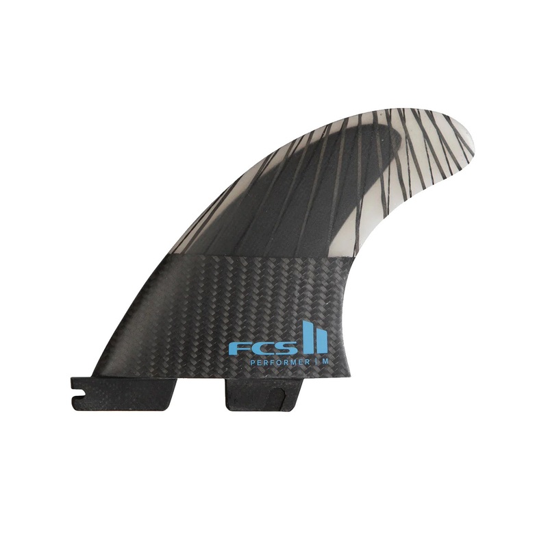 FCS | FCS II Performer PC Carbon Tranquil Blue Tri Fin Set