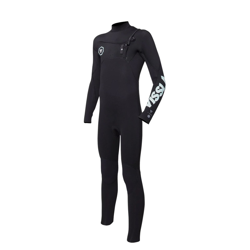 Vissla | Integrale 7 Seas Boys Chest Zip 4/3 – Black
