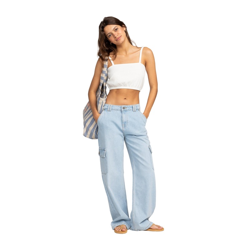 Roxy | Jean Cargo Modern Vibe Mid – Light Blue