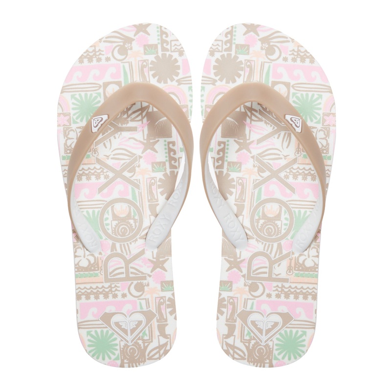 Roxy | Fille Tongs Tahiti – White Pink Multi