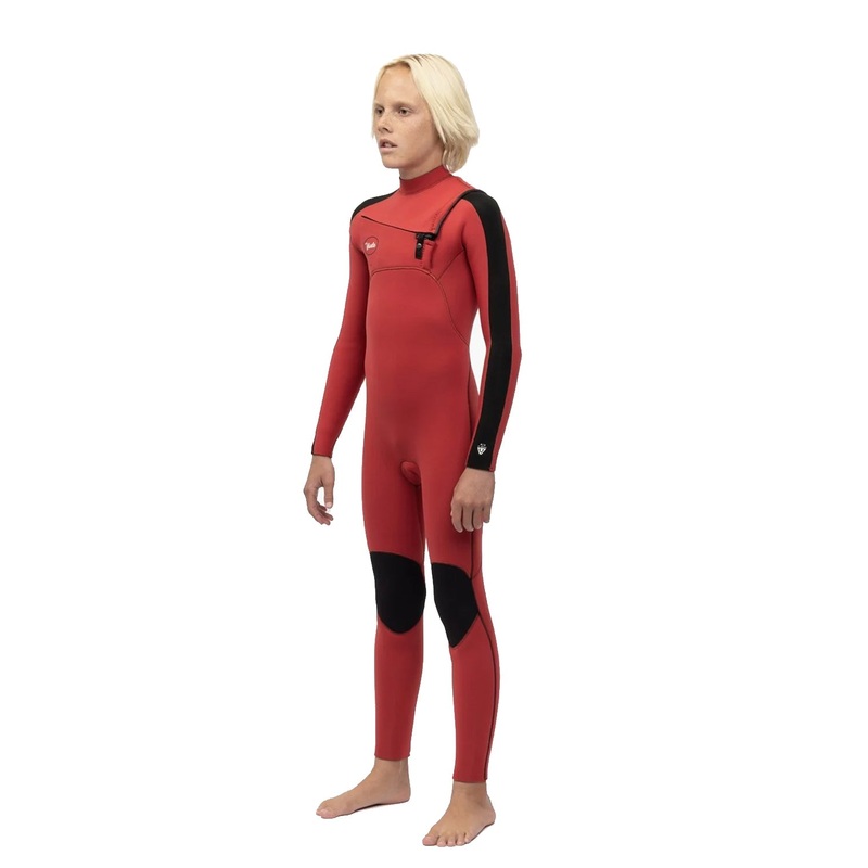 Vissla | Integrale 7 Seas Striper Boys Chest Zip 4/3 – Rouge