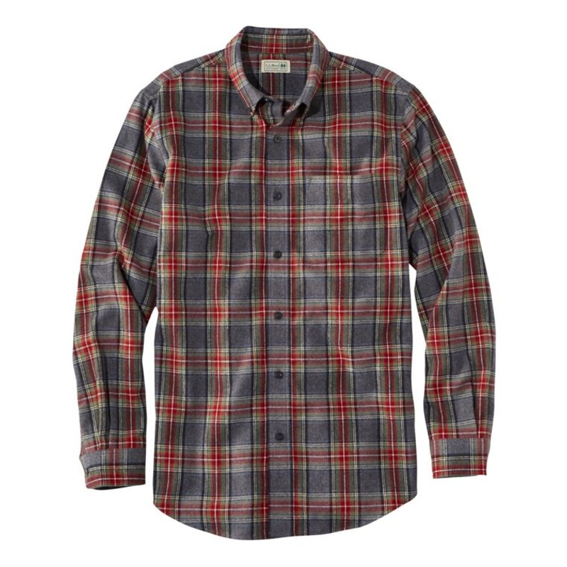 Scotch Plaid Flannel Shirt Button Down Slightly Fitted Men’s Regular