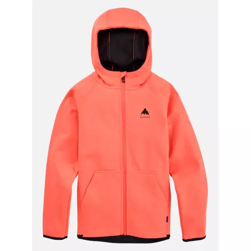 Burton Kids’ Crown Weatherproof Full-Zip Fleece Tetra Orange