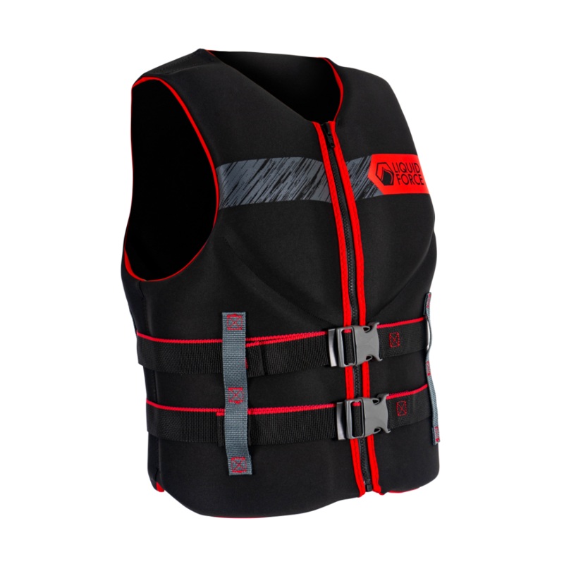 Liquid Force 2025 Hinge Mens CGA Vest Classic- Black/Red