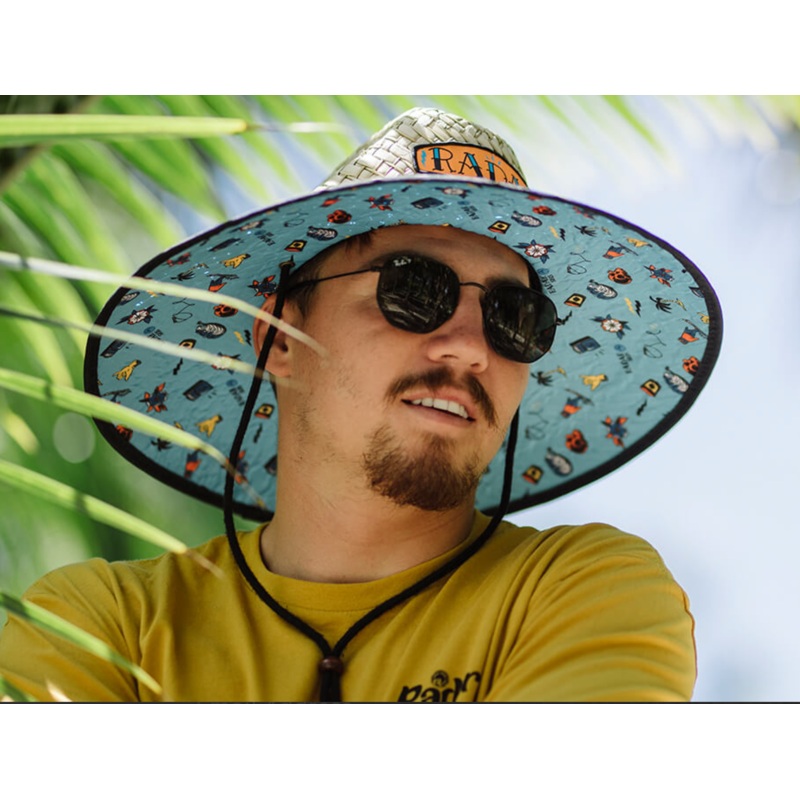 Radar 2025 Paddler’s Sun Hat – Tan Straw / Collage Nylon – OSFM