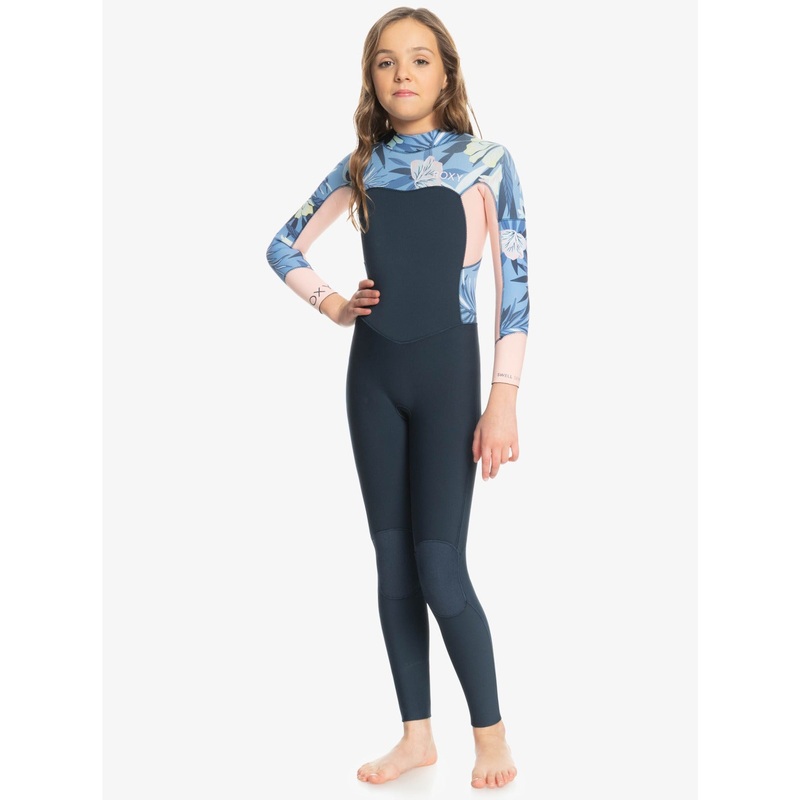 Roxy Girls 3/2mm Swell Series Back Zip Wetsuit Full Blue (XBMY)