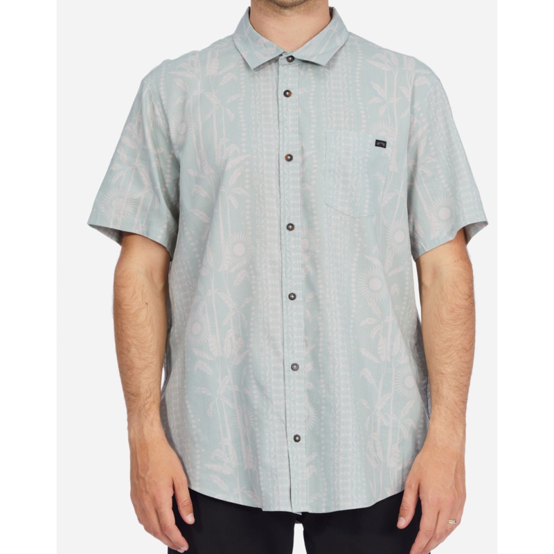 Billabong Sundays Floral S/S Shirt- Sage Green (GJN0)