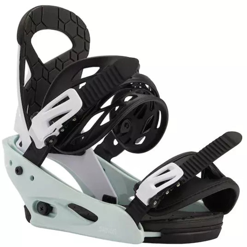 Burton Kids Smalls Re:Flex Snowboard Binding  Neo-Mint / White L